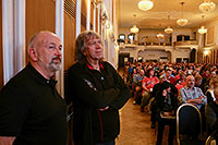 Setkání cestovatelských legend - Jiří Kolbaba, Miloslav Stingl, Rudolf Švaříček, zámecká jízdárna Český Krumlov 4.3.2018