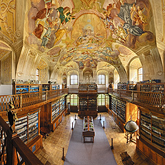 Jižní Morava - Benediktinský klášter Rajhrad - klášterní knihovna, Foto: Archiv Vydavatelství MCU s.r.o.