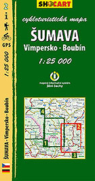 Šumava - Vimpersko, Boubín, cykloturistická mapa 1 : 25 000