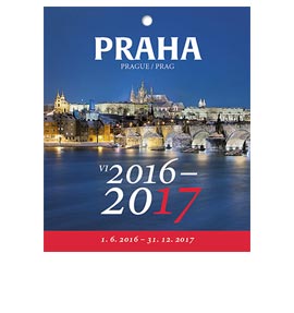 Nástěnný kalendář Praha 1.6. - 31.12.2017