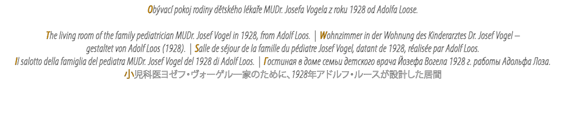 Ob vac pokoj rodiny d tsk ho l ka e MUDr. Josefa Vogela z roku 1928 od Adolfa Loose. The living room of the family p...